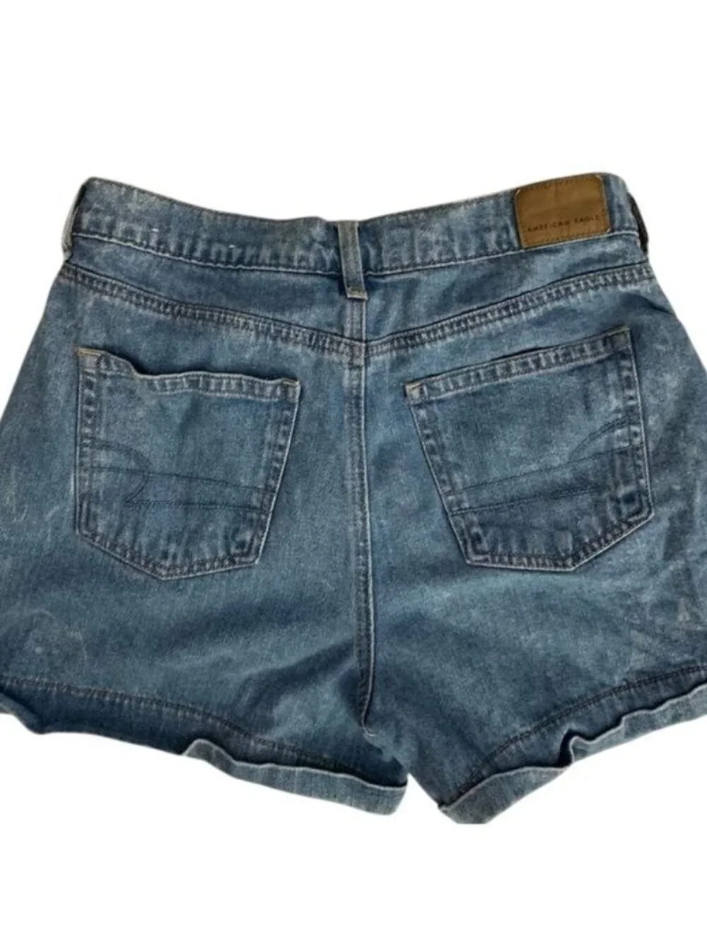 American Eagle Womens Denim High-Waisted Shorts Size 4 Blue - Picture 4 of 6
